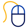 Line art icon of computer mouse